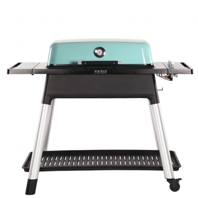 Everdure FURNACE™ barbecue a gas by Heston bbq griglia con 3 fuochi, termometro integrato, ruote e manopole resistenti