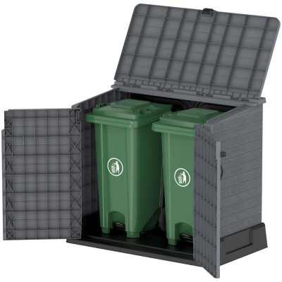 StoreAway 850L grigio: la tua soluzione elegante per la copertura dei bidoni della spazzatura