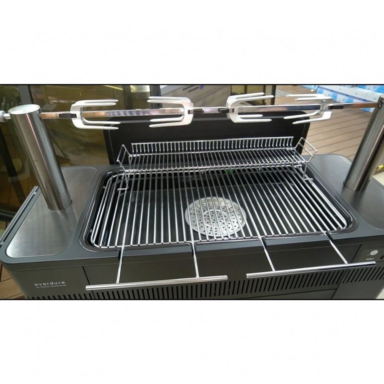 Barbecue HUB II™ Griglia a Carbone di Everdure by Heston Blumenthal con Sistema di Girarrosto e Accensione del Carbone