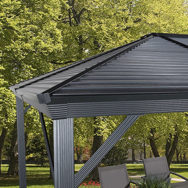 Gazebo in alluminio ed acciaio Ventura 10"x10" 296x296x260 cm by Ezooza