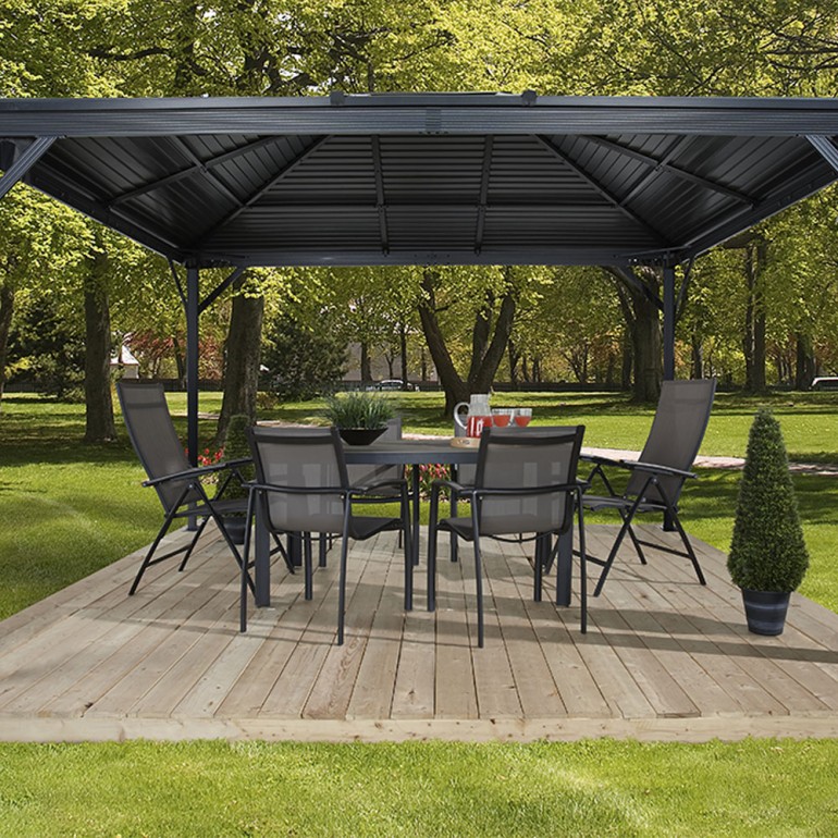 Gazebo in alluminio ed acciaio Ventura 10"x10" 296x296x260 cm by Ezooza