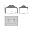 Gazebo in alluminio ed acciaio Mykonos 12"x16" 364x484x297 cm by Ezooza