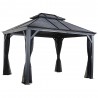 Gazebo in alluminio ed acciaio Mykonos 12"x16" 364x484x297 cm by Ezooza