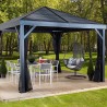 Gazebo in alluminio ed acciaio South Beach 12"x12" 363x363x310 cm by Ezooza