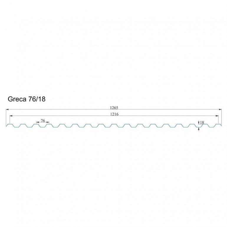 1 Lastra Corrugata in Policarbonato SuperDur Greca 76/18 Trasparente 126,5 x 200 cm