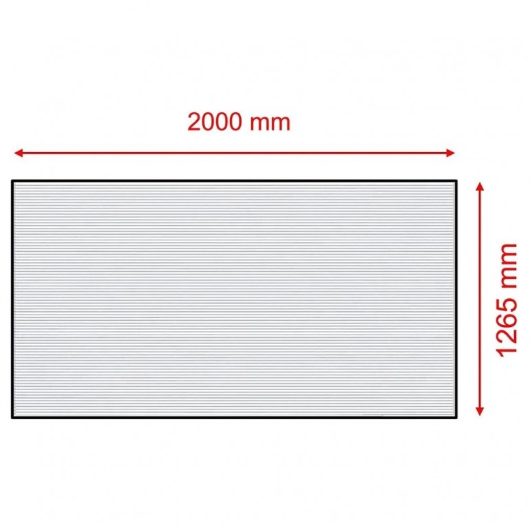 1 Lastra Corrugata in Policarbonato SuperDur Greca 76/18 Trasparente 126,5 x 200 cm