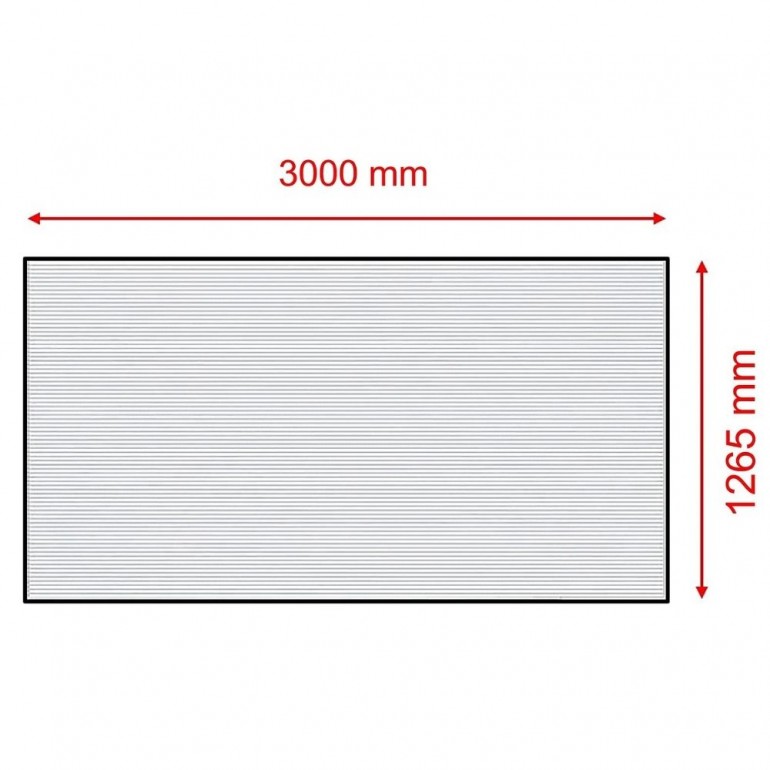 5 Lastre di Policarbonato Corrugato "SuperDur" ONDA 76/18 CLEAR 1265X3000mm con protezione UV