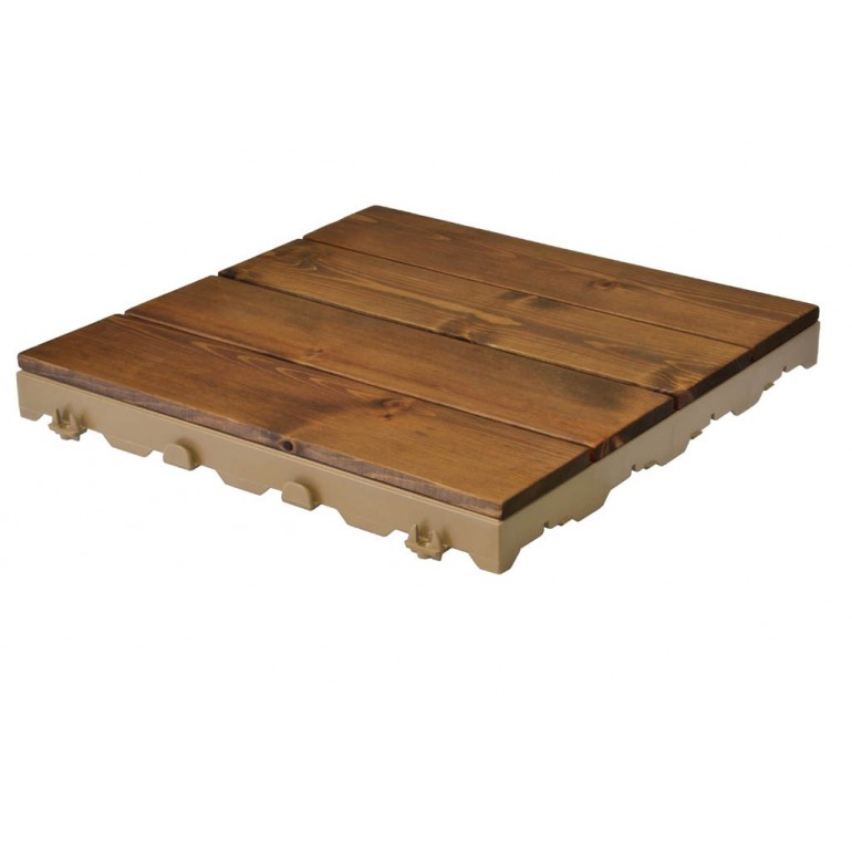 Woodstile pavimentazione modulare in legno base in plastica HDPE 40 x 40cm  PEZZI 132 equivalente a 21 m2